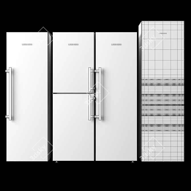 Liebherr Refrigerator Set: KBef 4310, SBSes 8483, CBNPgb 4855 3D model image 4