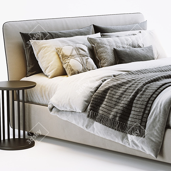 Sleek Tonight Bed: Modern Elegance 3D model image 4