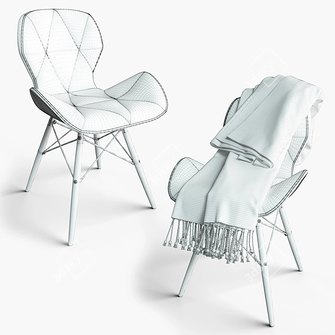 Modern Stylish ELVA Chair 3D model image 1