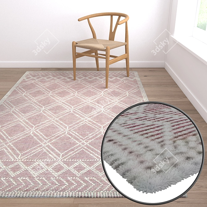 Luxury Carpet Set: High-Quality Textures and Varied Styles for All Perspectives 3D model image 5