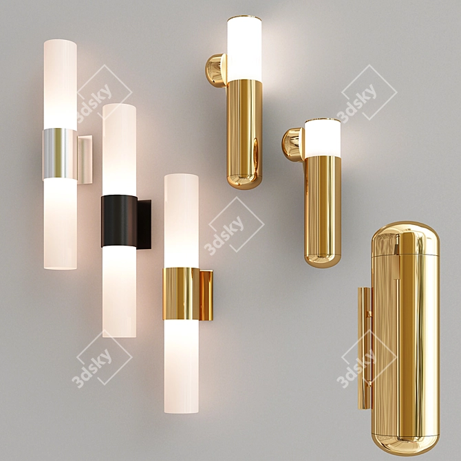 Modern Wall Lamp Collection: HADSON VALLEY & DCW ISP 3D model image 2