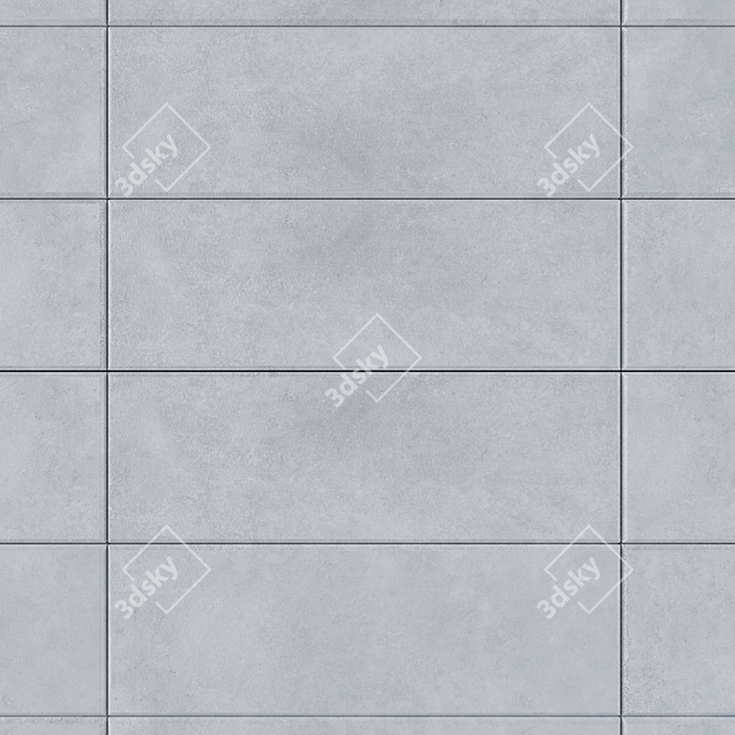 Concrete Wall Tiles: Suite Grey 3D model image 2