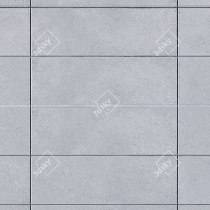 Contemporary Concrete Wall Tiles 3D model image 2