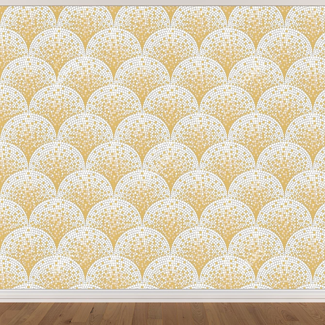 Seamless Wallpaper Set in 3 Colors 3D model image 2