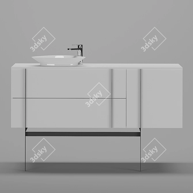 Title: Elegant Sink Vanity 3D model image 1