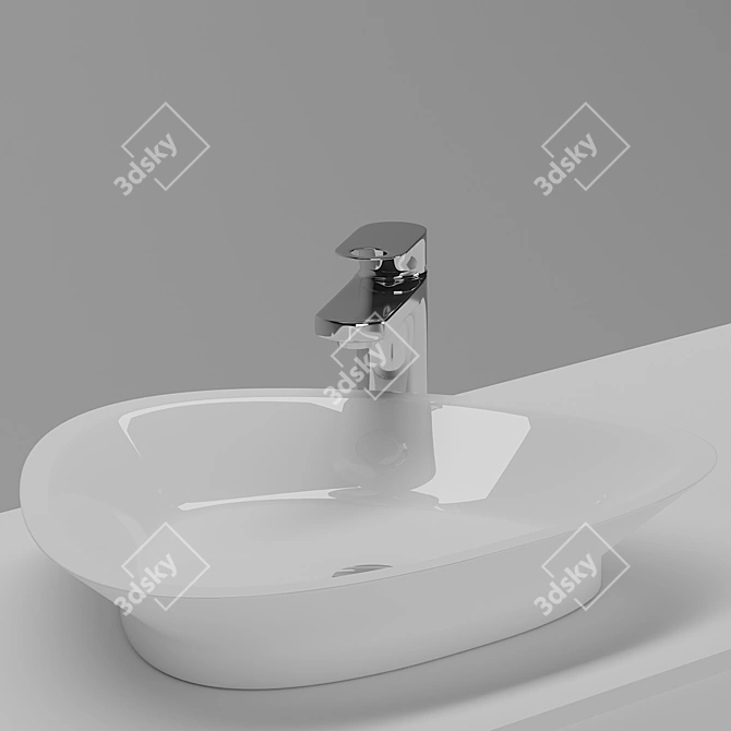 Title: Elegant Sink Vanity 3D model image 2