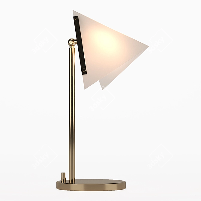 Loft Concept Brass Table Lamp 3D model image 1