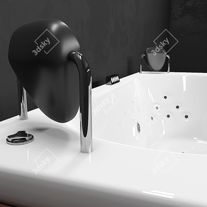 Luxury Whirlpool Bath - Ultimate Relaxation Experience 3D model image 2