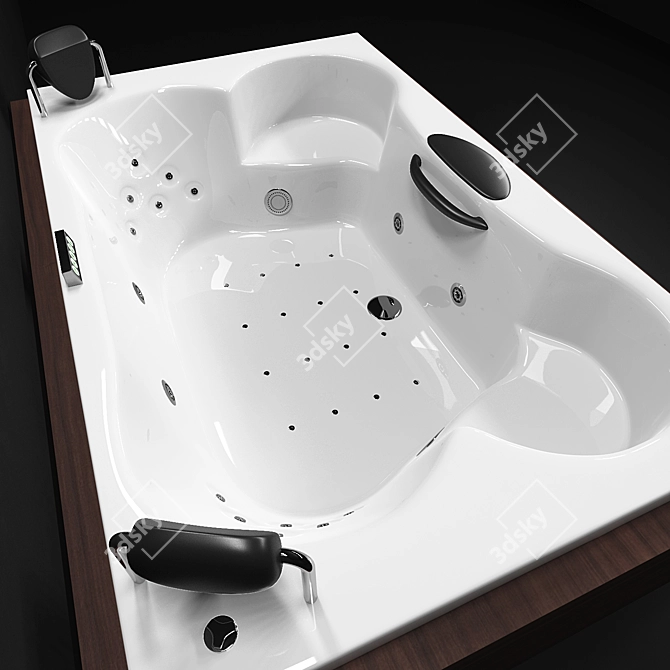 Luxury Whirlpool Bath - Ultimate Relaxation Experience 3D model image 3