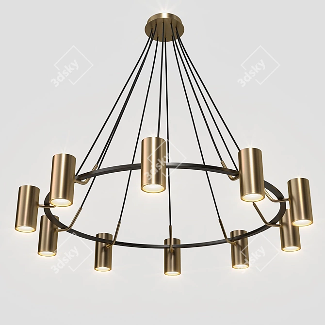 Lampatron Unity 10-Lamp Chandelier 3D model image 2