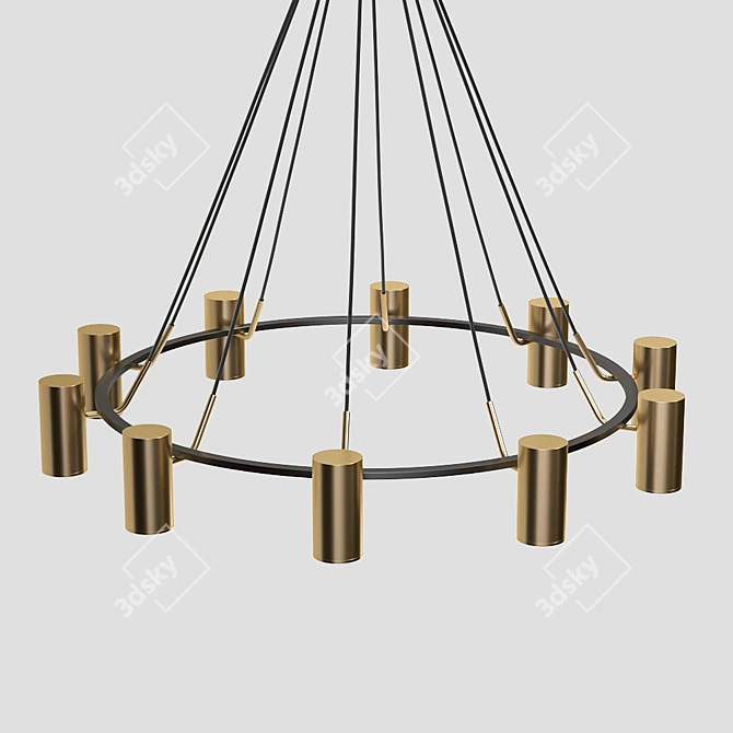 Lampatron Unity 10-Lamp Chandelier 3D model image 3