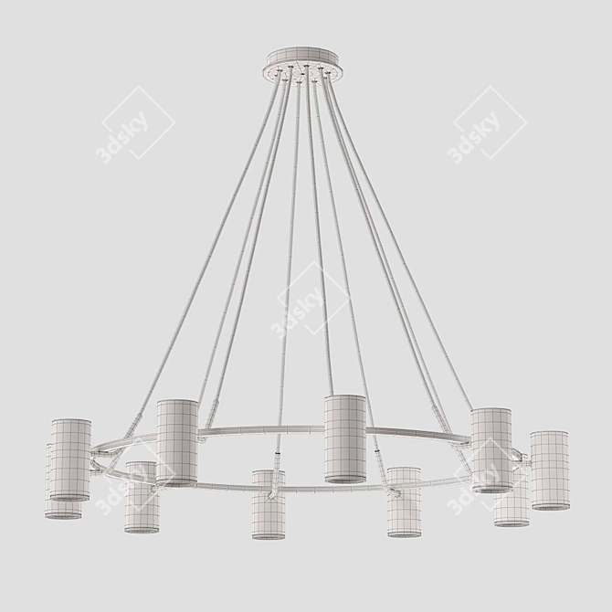 Lampatron Unity 10-Lamp Chandelier 3D model image 5