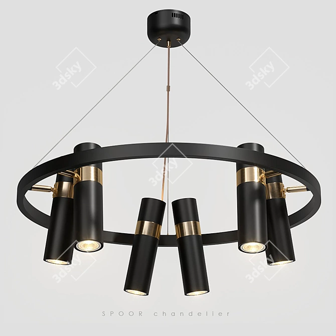 Lampatron Spoor 6-Lamp Chandelier 3D model image 1