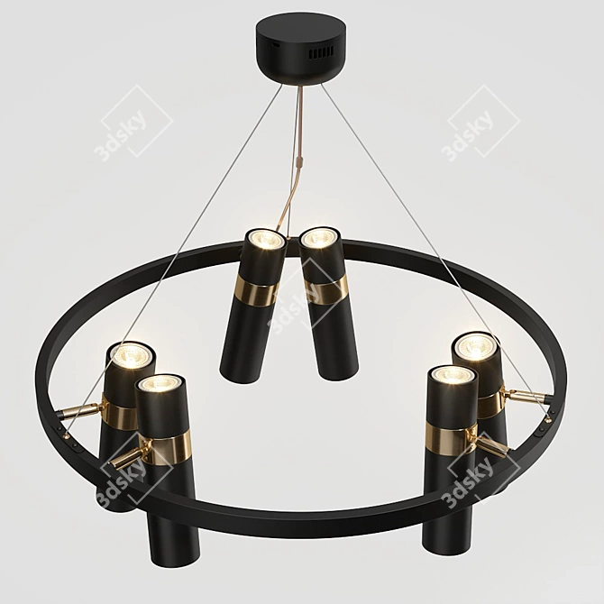 Lampatron Spoor 6-Lamp Chandelier 3D model image 2