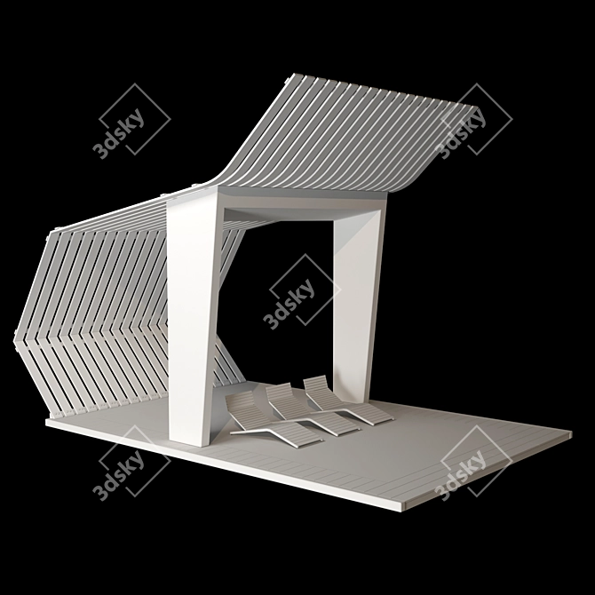 Versatile Outdoor Pergola Kit 3D model image 5