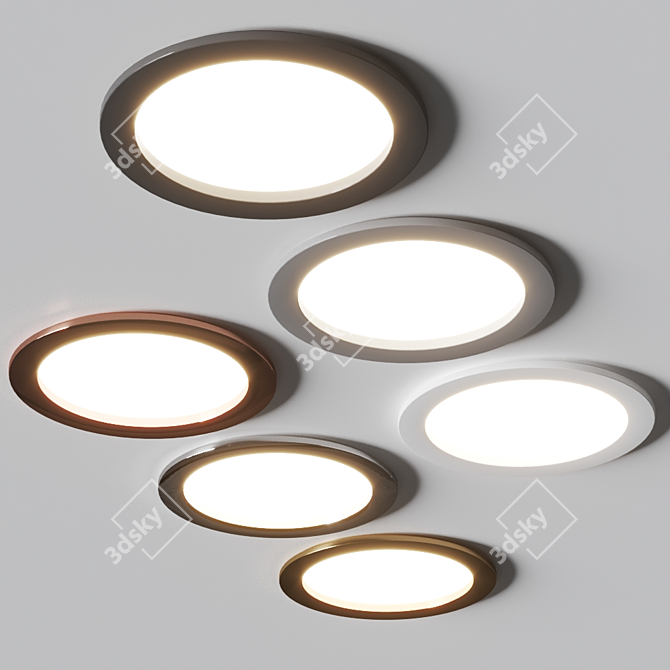 Arkoslight Neox LED Recessed Ceiling Lamp 3D model image 3