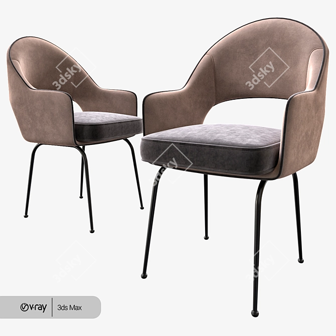 Sleek and Stylish Fifty Two Chairs 3D model image 1