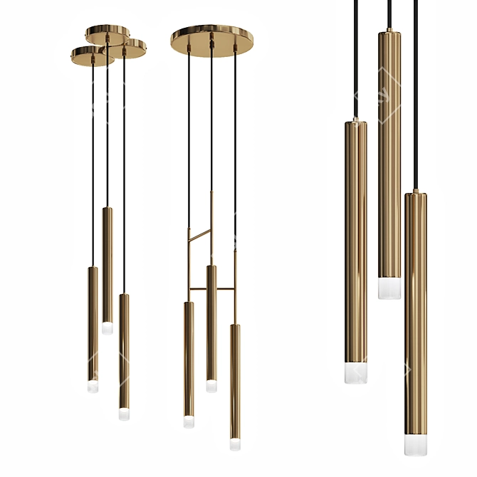 Sydney LED Pendant Lights: Stylish Illumination Solution 3D model image 1