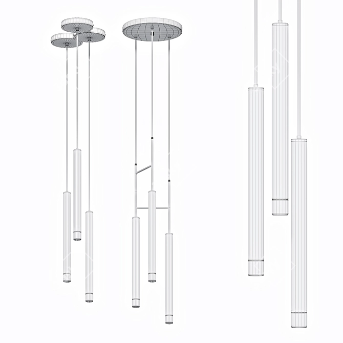 Sydney LED Pendant Lights: Stylish Illumination Solution 3D model image 2