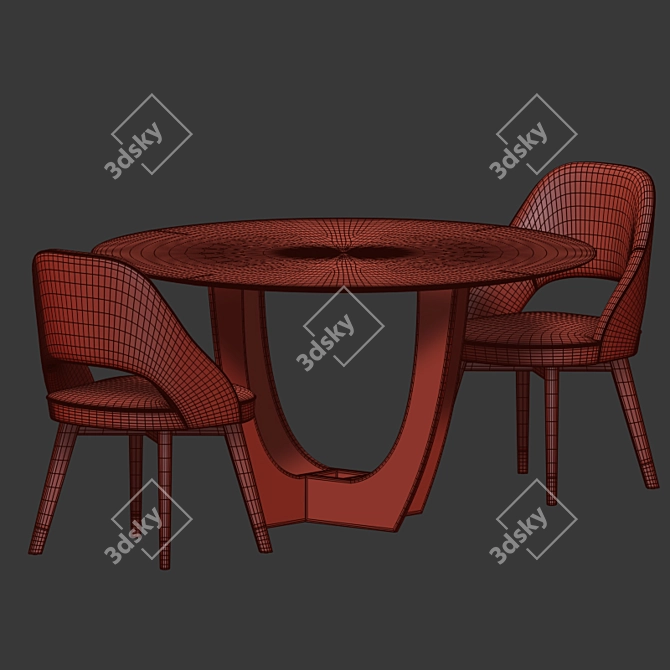 Colette & Romeo: Chic Dining Set 3D model image 4