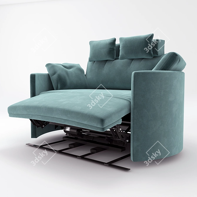 Luxurious FAMA Moonrise XL Recliner 3D model image 1