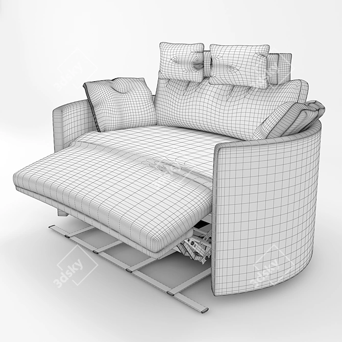 Luxurious FAMA Moonrise XL Recliner 3D model image 5