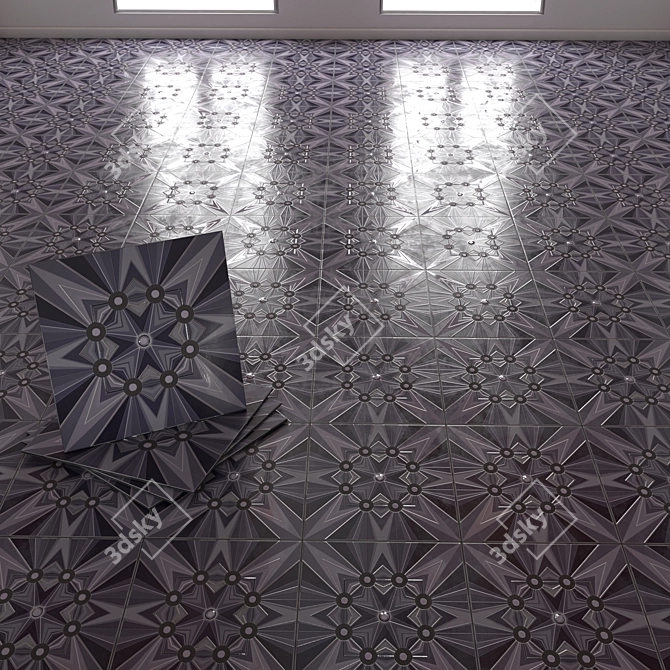Ceramic Tile Floor Texture 3D model image 4