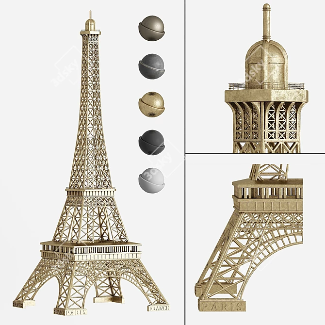 Eiffel Tower Replica - Exquisite Model 3D model image 3