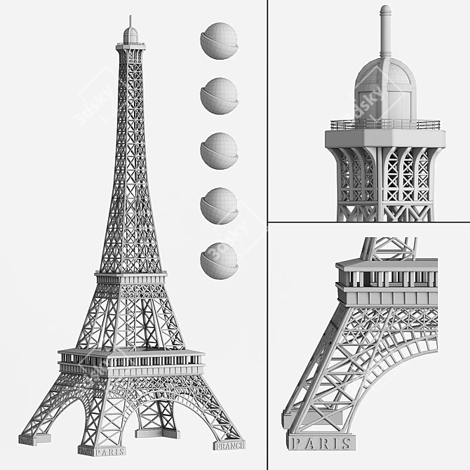 Eiffel Tower Replica - Exquisite Model 3D model image 5