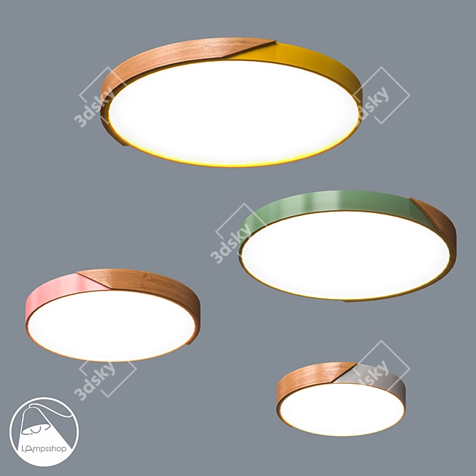 Macaroon Chandeliers - Colorful Illumination with Style 3D model image 1