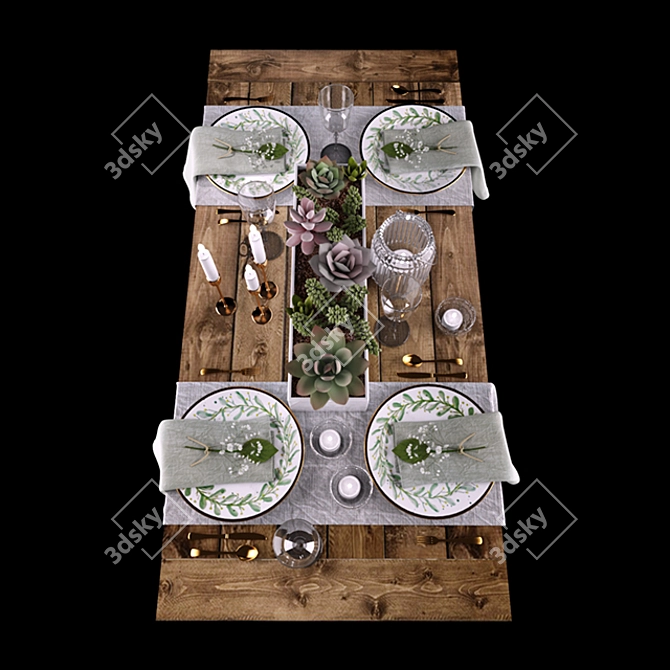 Outdoor Tableware Set 3D model image 3