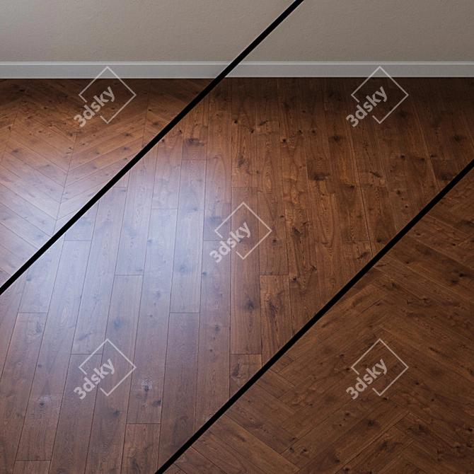 HARO Oak Brown Universal HDF Plank 3D model image 1