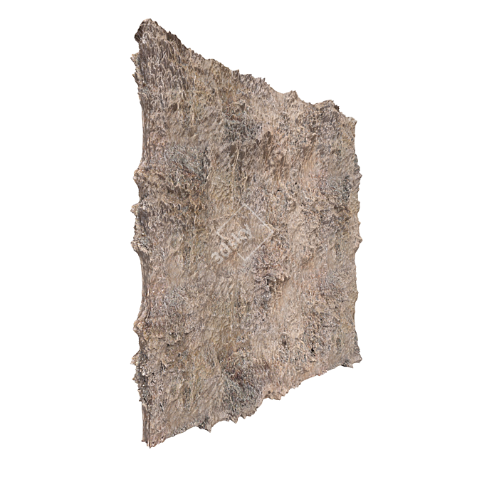 Rock Wall: High-Quality 3D Textured Panel 3D model image 4