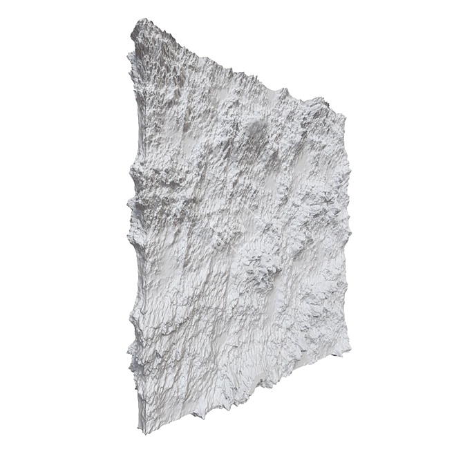 Rock Wall: High-Quality 3D Textured Panel 3D model image 6