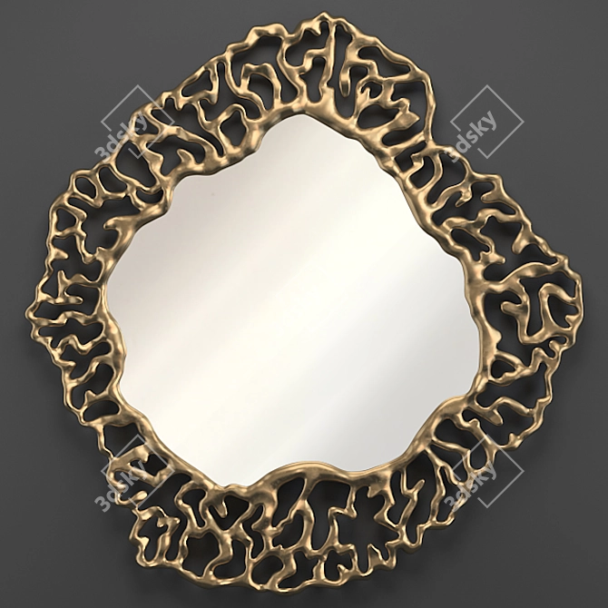 Elegant Filigree Mirror by Christopher Guy 3D model image 1