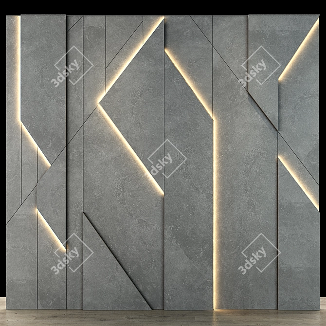 3D Decorative Wall Panel - Modernize Your Space 3D model image 1