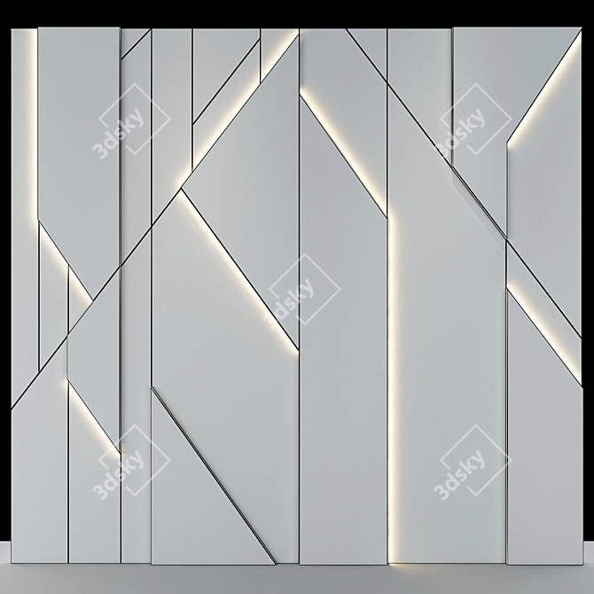 3D Decorative Wall Panel - Modernize Your Space 3D model image 3