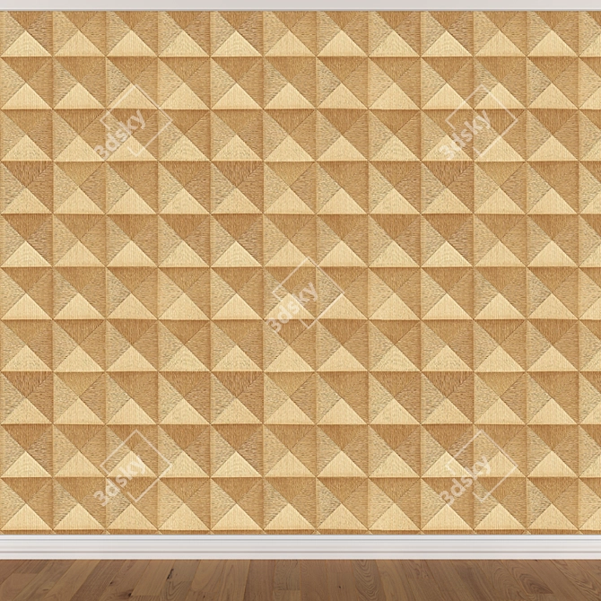 Seamless Wallpaper Set - 3 Color Collection 3D model image 2