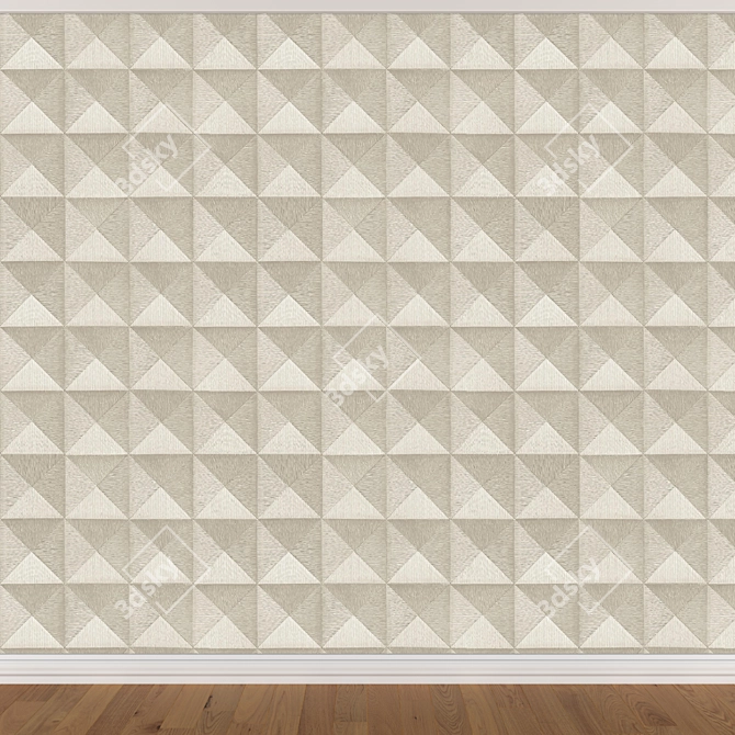 Seamless Wallpaper Set - 3 Color Collection 3D model image 4