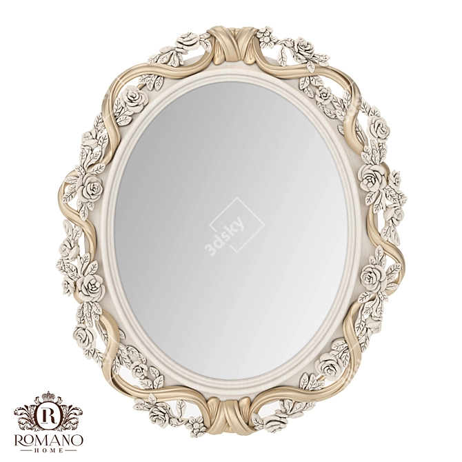 Elegant Handcrafted Nicole Mirror 3D model image 1