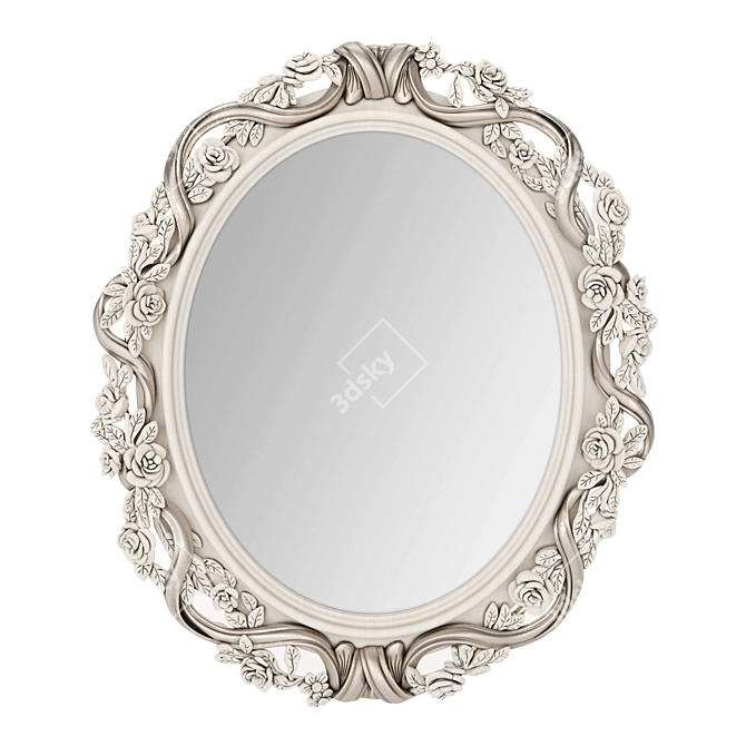 Elegant Handcrafted Nicole Mirror 3D model image 2