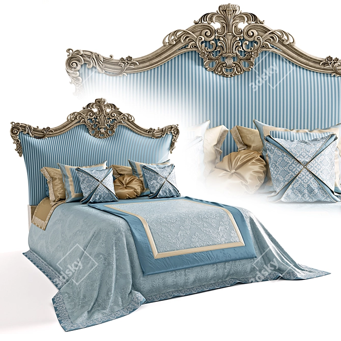 Luxury Italian Bed: Provasi Alexander 3D model image 1