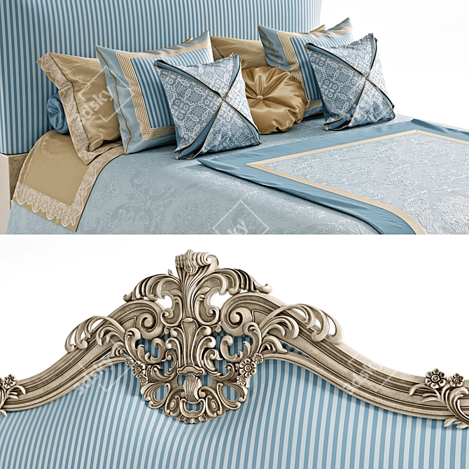 Luxury Italian Bed: Provasi Alexander 3D model image 2