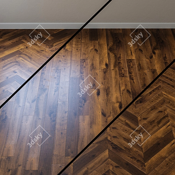 Smoked Oak Sauvage HARO Parquet 3D model image 1