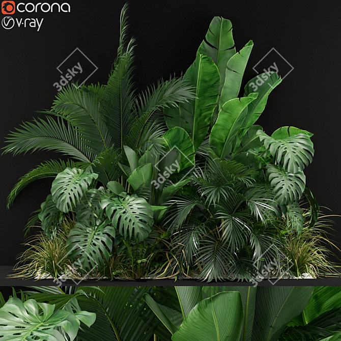 Botanical Bliss: 357 Plant Collection 3D model image 1