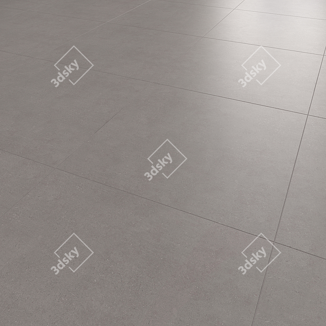 Orlando Gray Matte Floor Tiles 3D model image 1