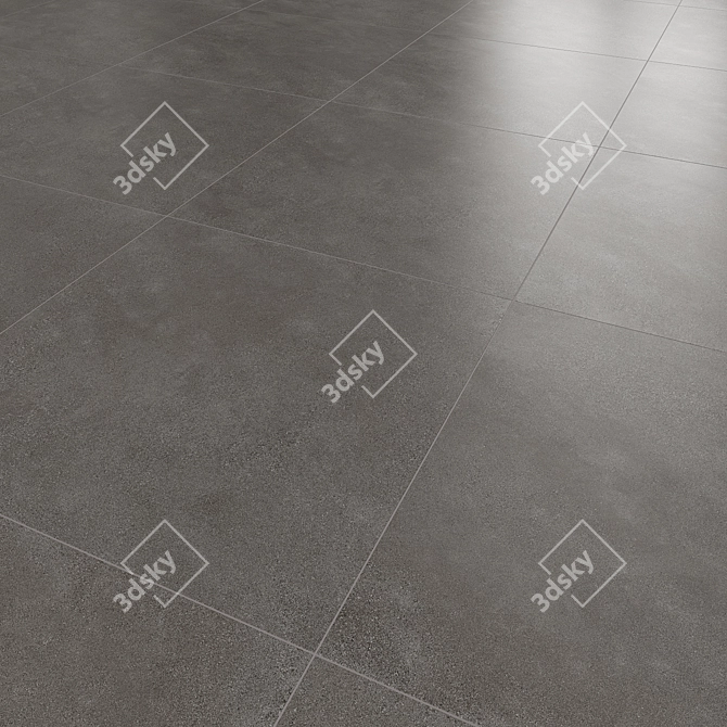 Galo Dark Gray Floor Tile Collection 3D model image 3