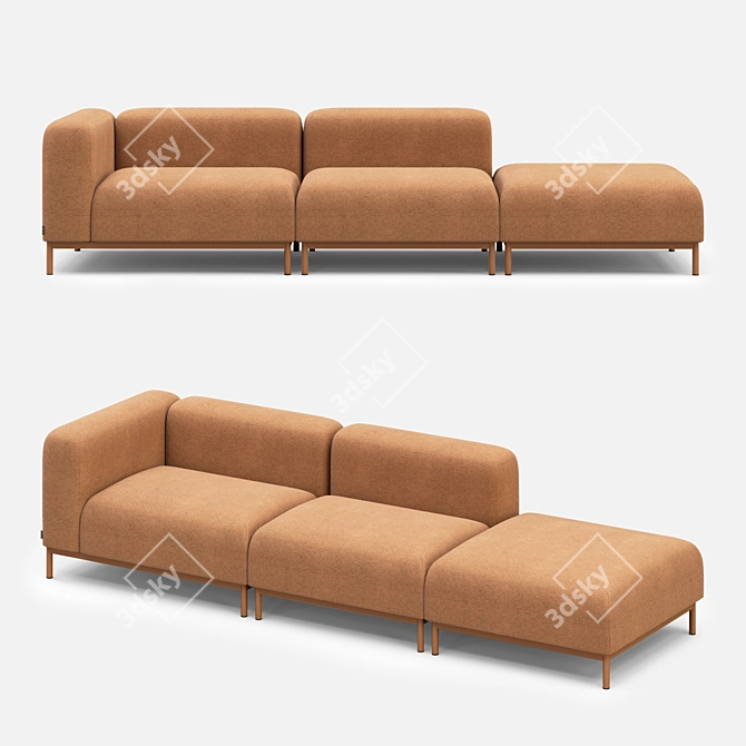 Relax-on-Legs Sofa 3D model image 1