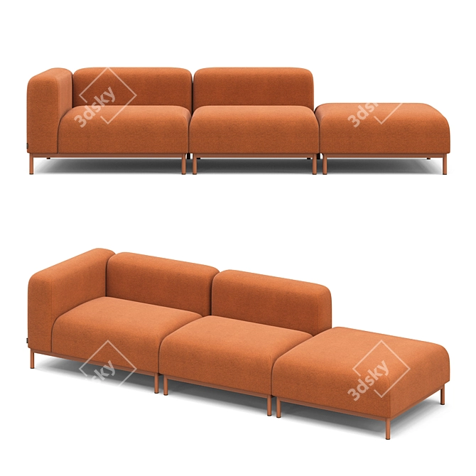 Relax-on-Legs Sofa 3D model image 2