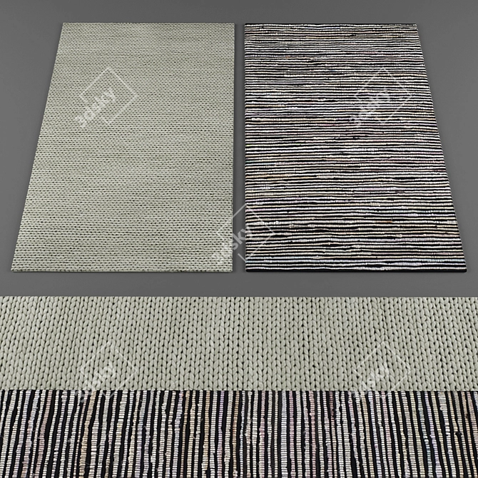 Rustic Charm Rugs Collection 3D model image 3